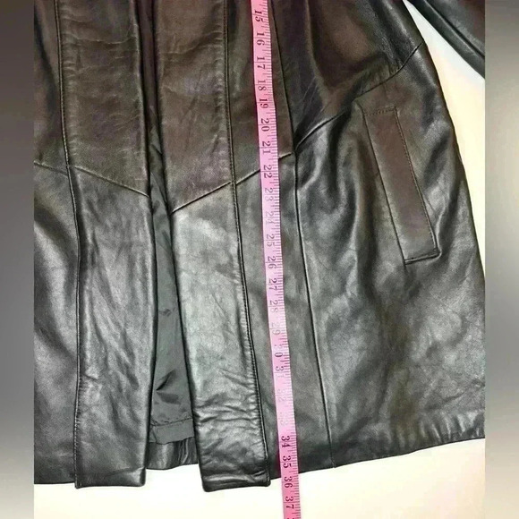 SSATORI Womens Open Front  Vintage Leather Jacket Size Large - Picture 5 of 10